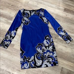 NWT Cache Blue Silk Dress with Beautiful Design 4